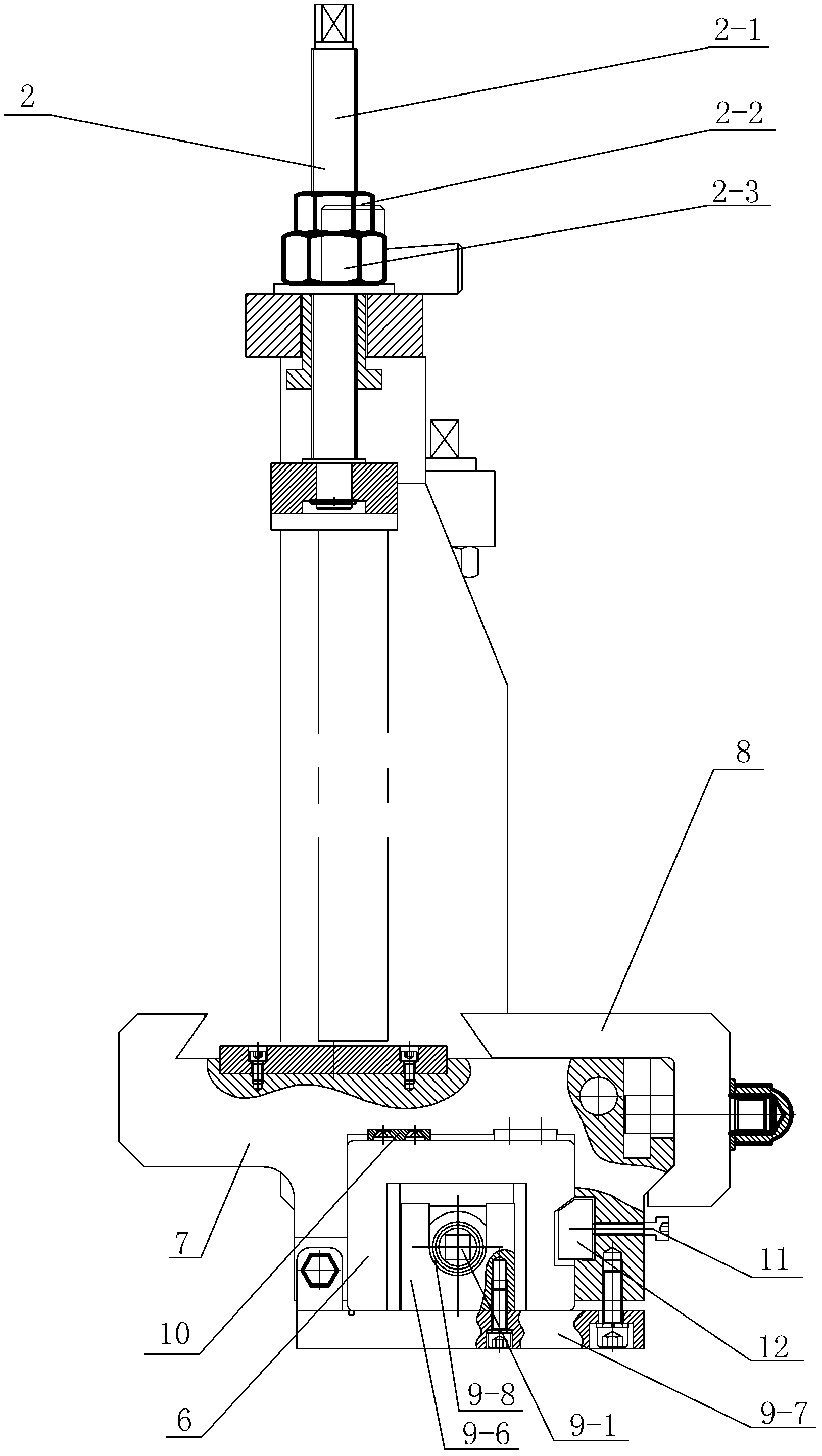 Guide beam device of bar milling machine