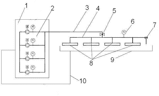 Small bar material through-water cooling stable device
