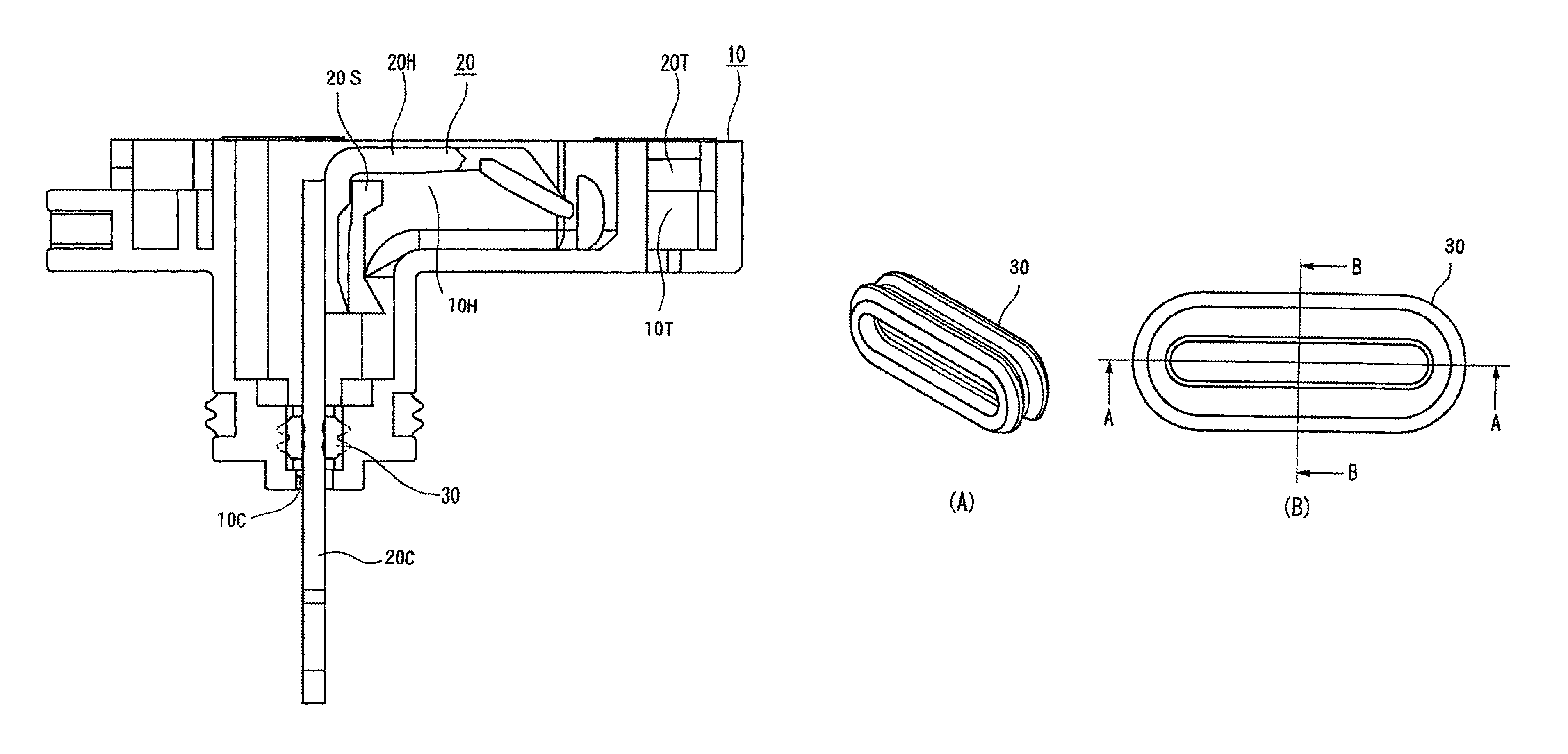 Inverter terminal board installed in motor case and packing