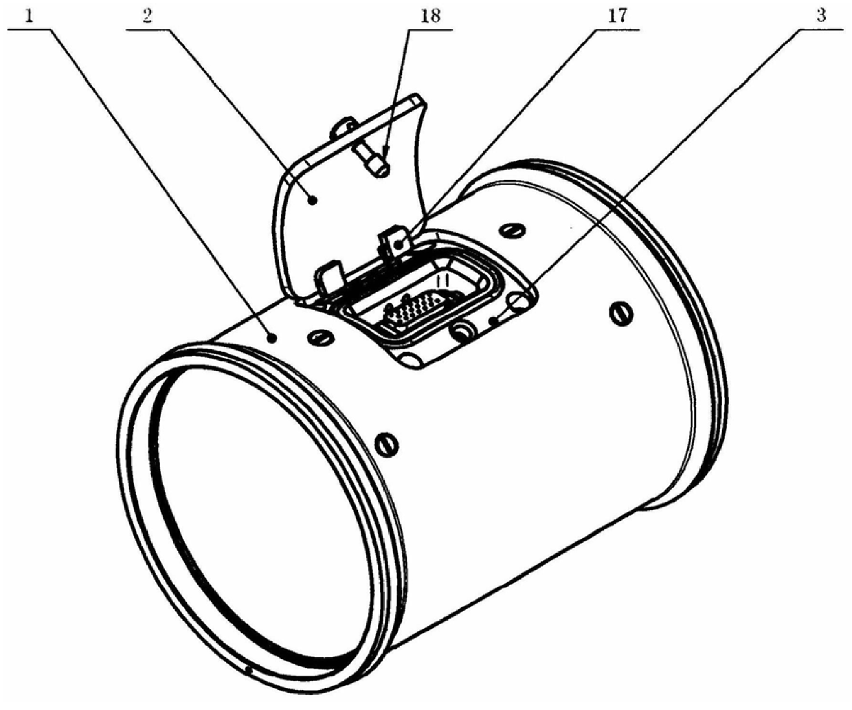 Hatch structure of a missile recording compartment