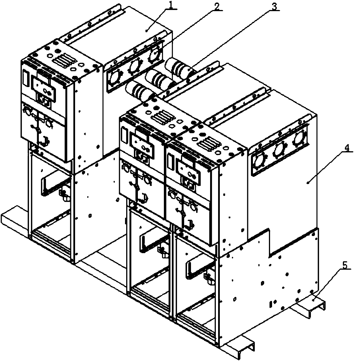 Novel ring network cabinet assembling device and assembling method