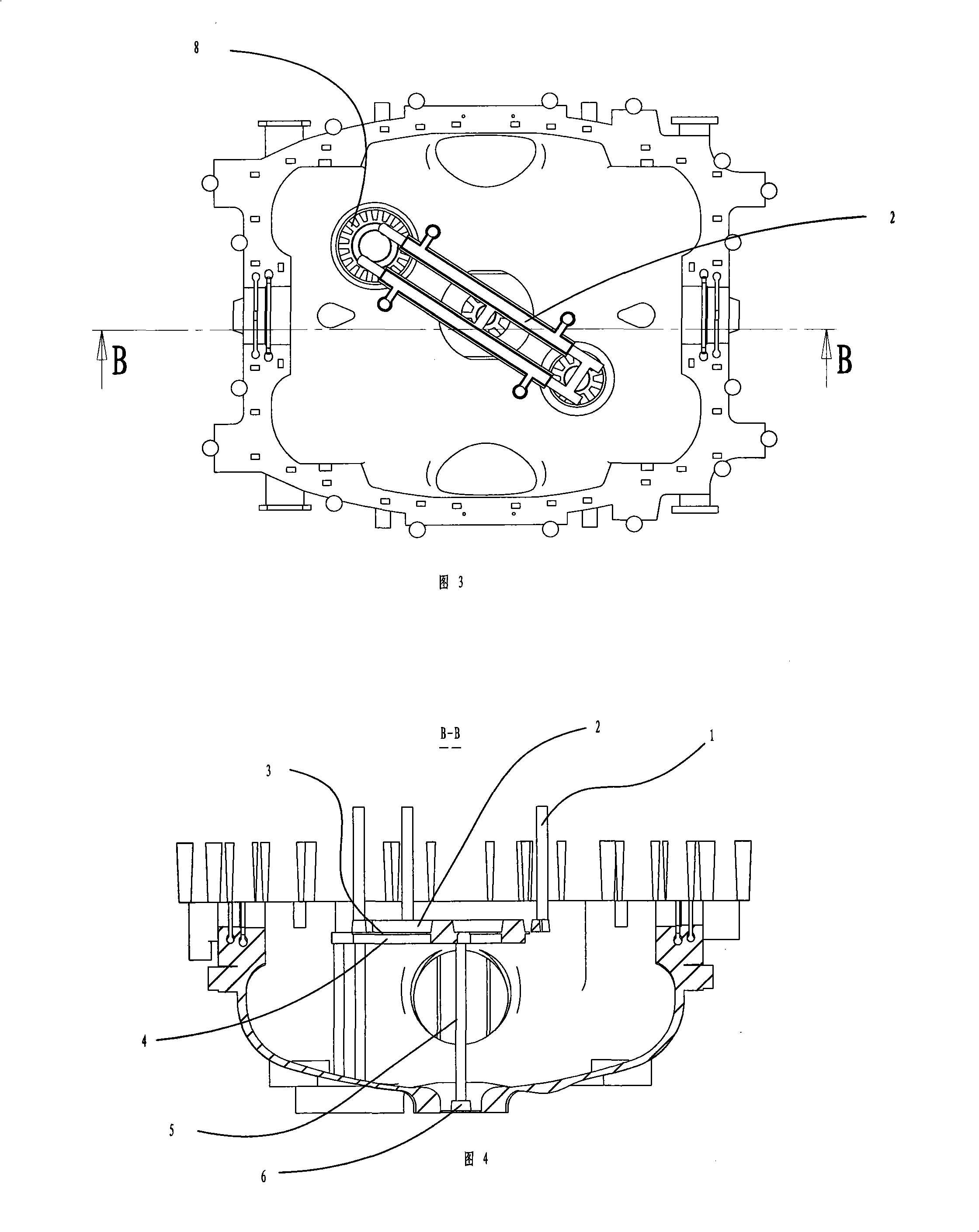Medium-pressure heavy-section outer-cylinder iron casting gating system of steam turbine