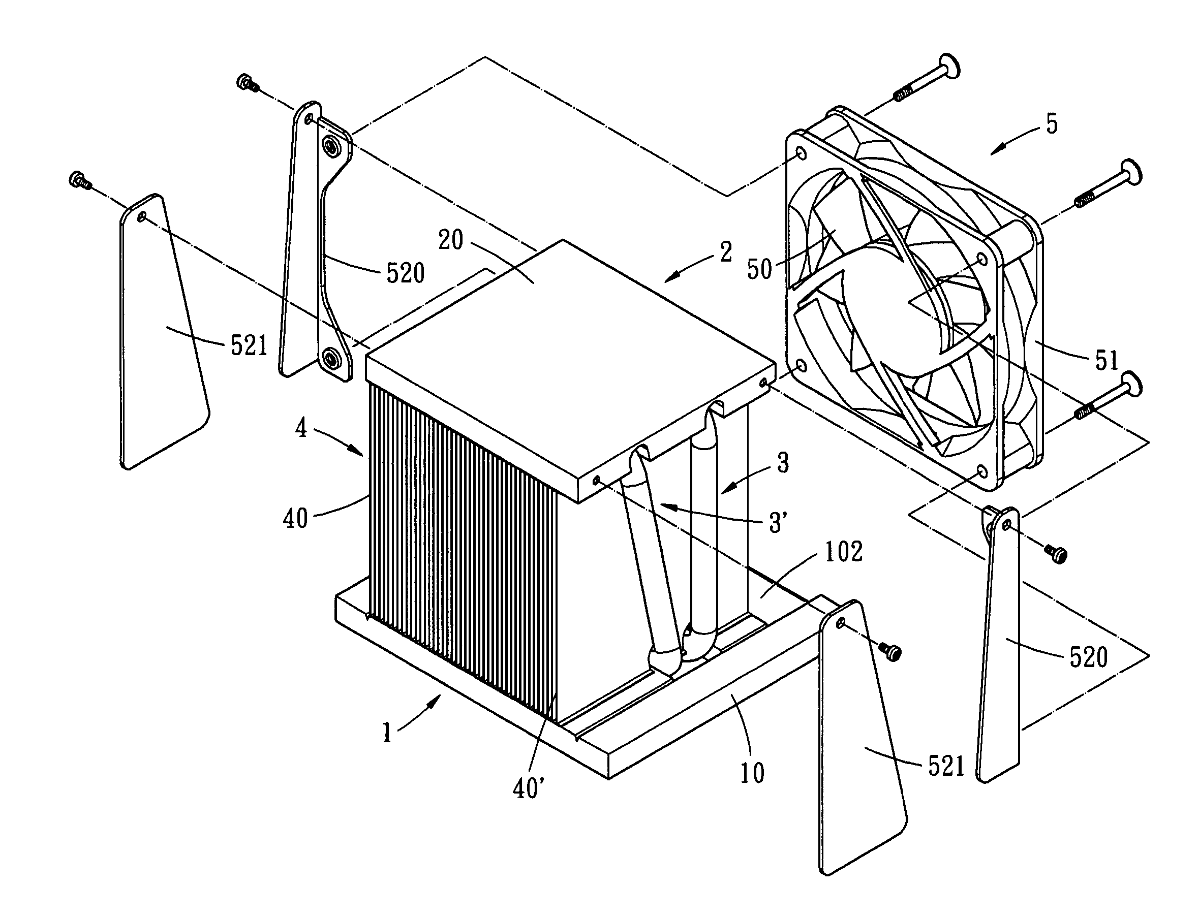 Heat dissipating device with uniform heat points