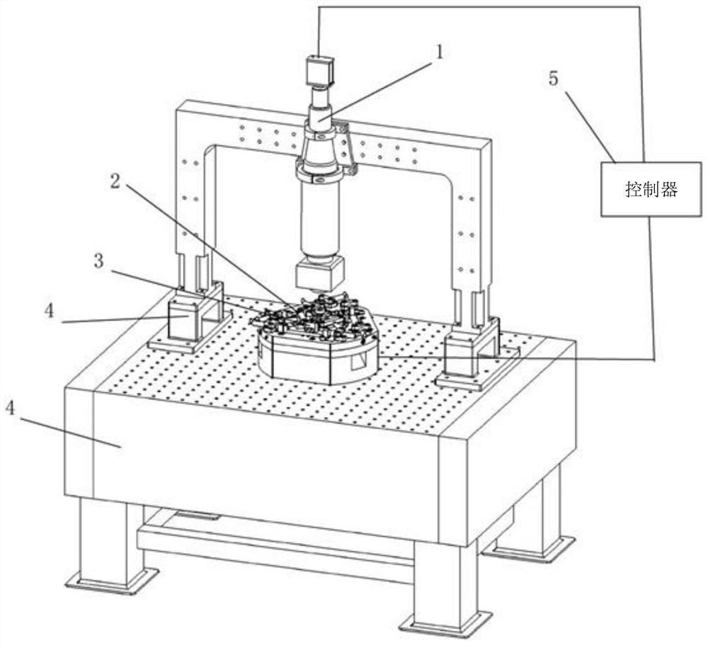 Spatial nanopositioning and detection device and method for evaluating microscopic vision measurement performance