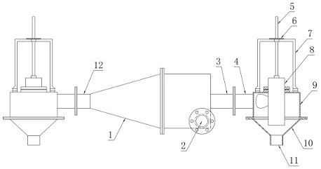 Cyclone back pressure online adjustment device