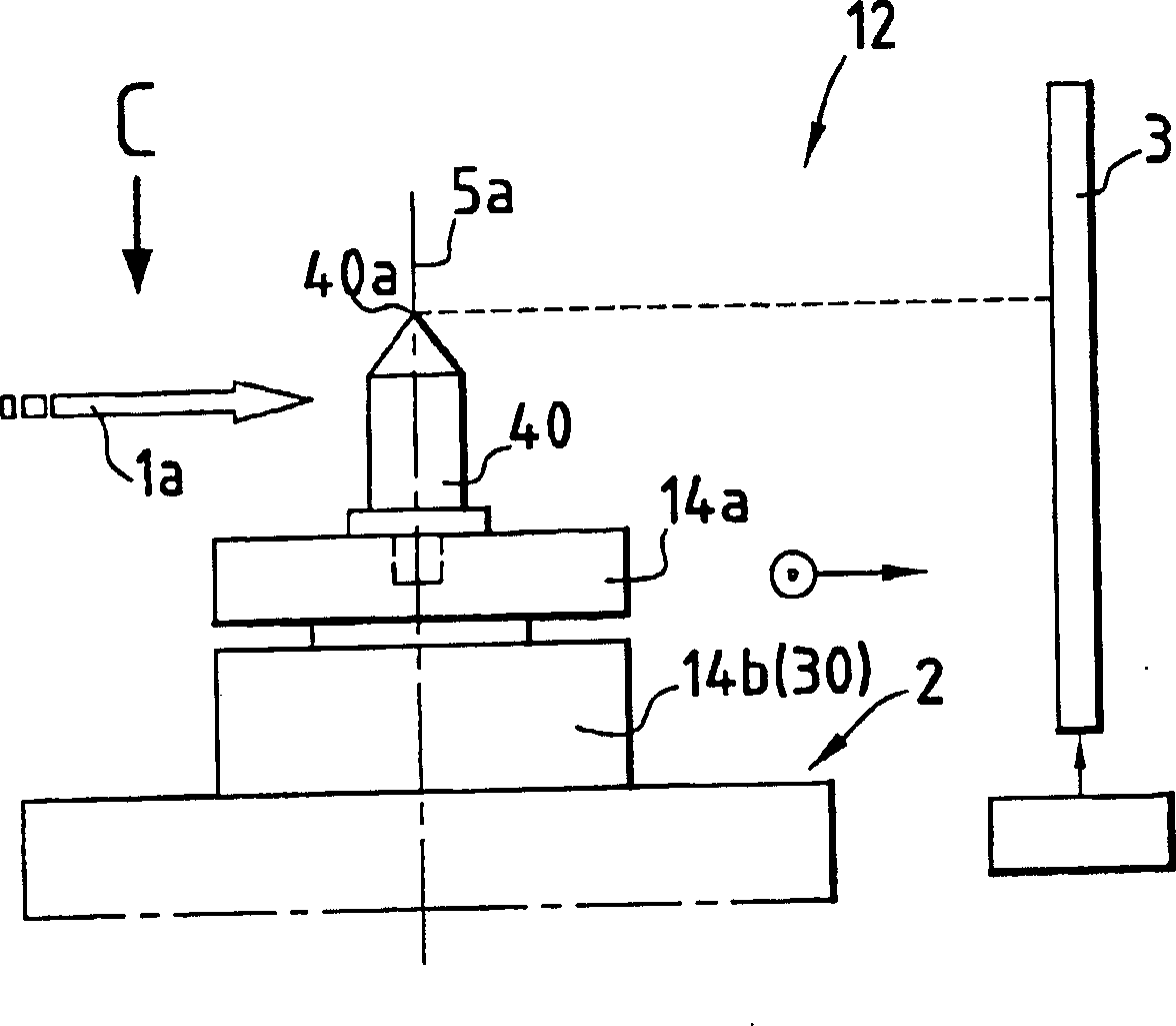 Device for manipulating a product and for processing radioscopy images of the product to obtain tomographic sections and uses