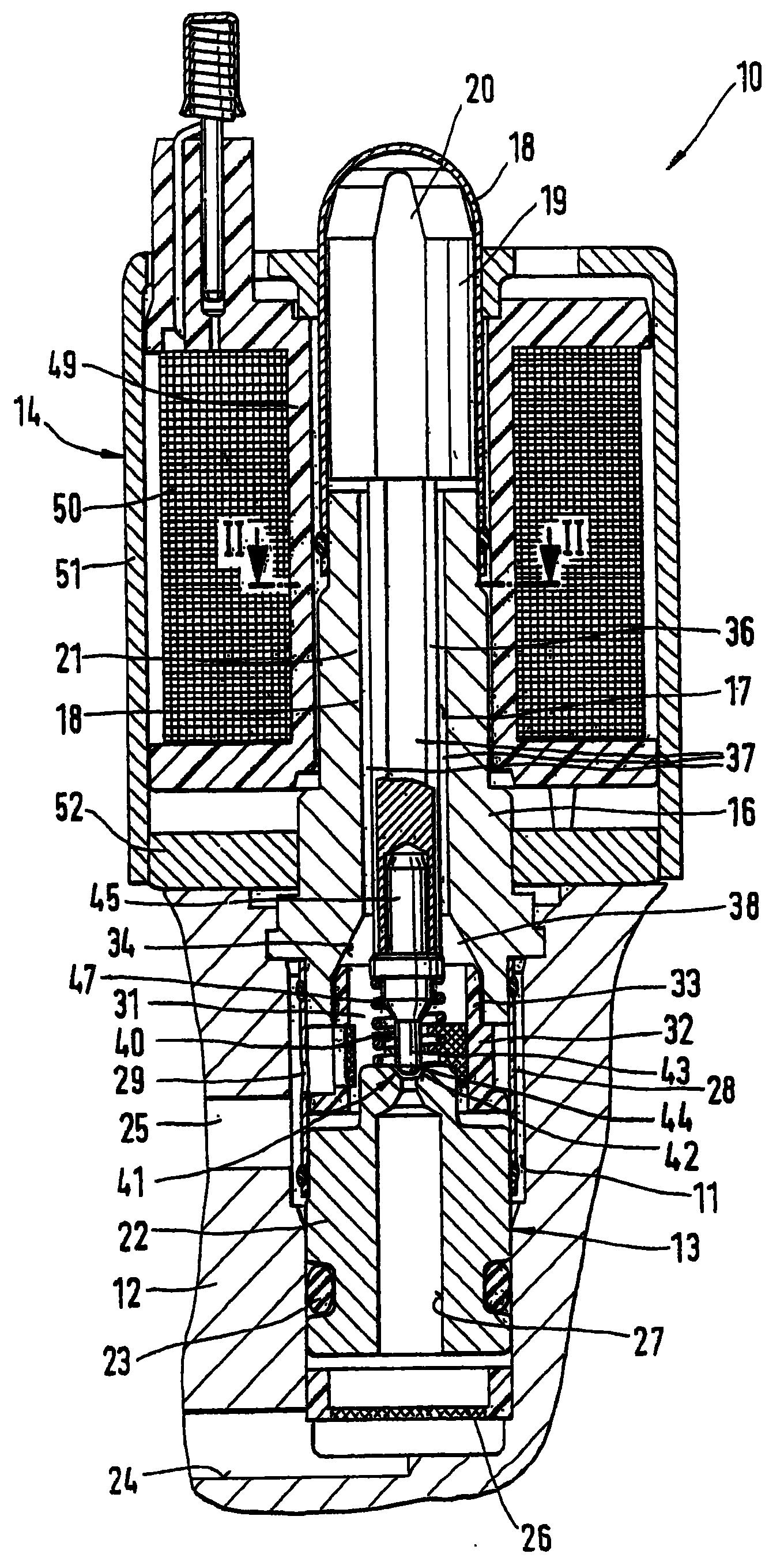 Electromagnetically actuated valve