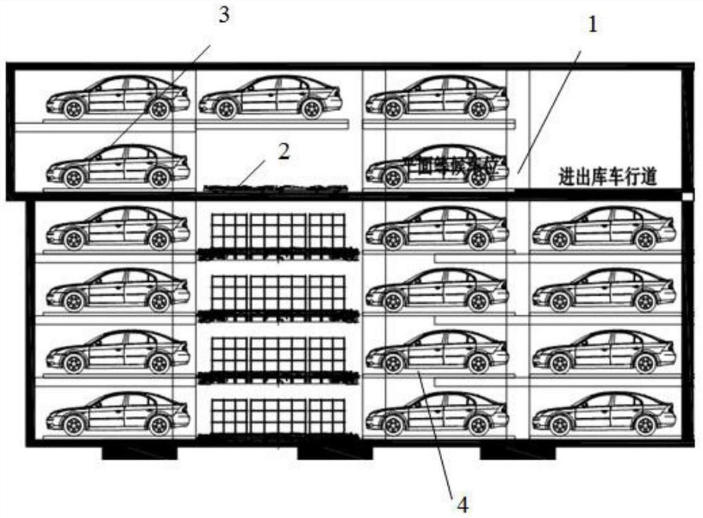 Intelligent reservation garage based on combination of automobile carrying equipment and automobile storage structure