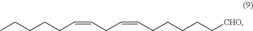 1-halo-6,9-pentadecadiene and method for producing (7z,10z)-7,10-hexadecadienal