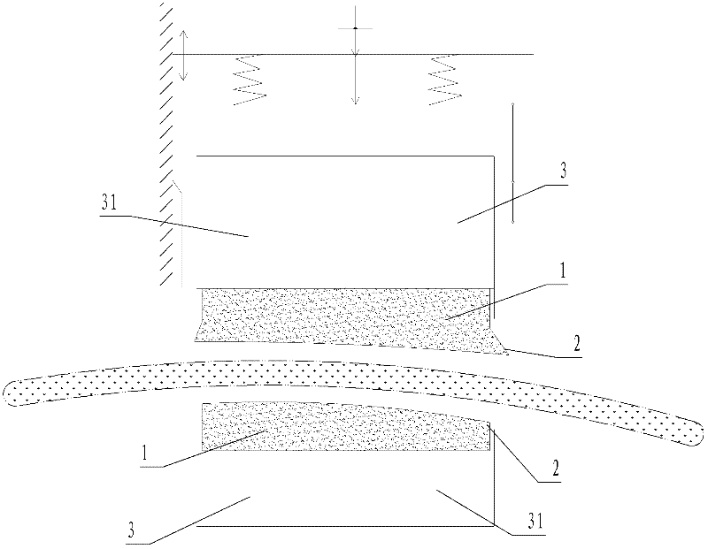 Clamping device for wrapping die