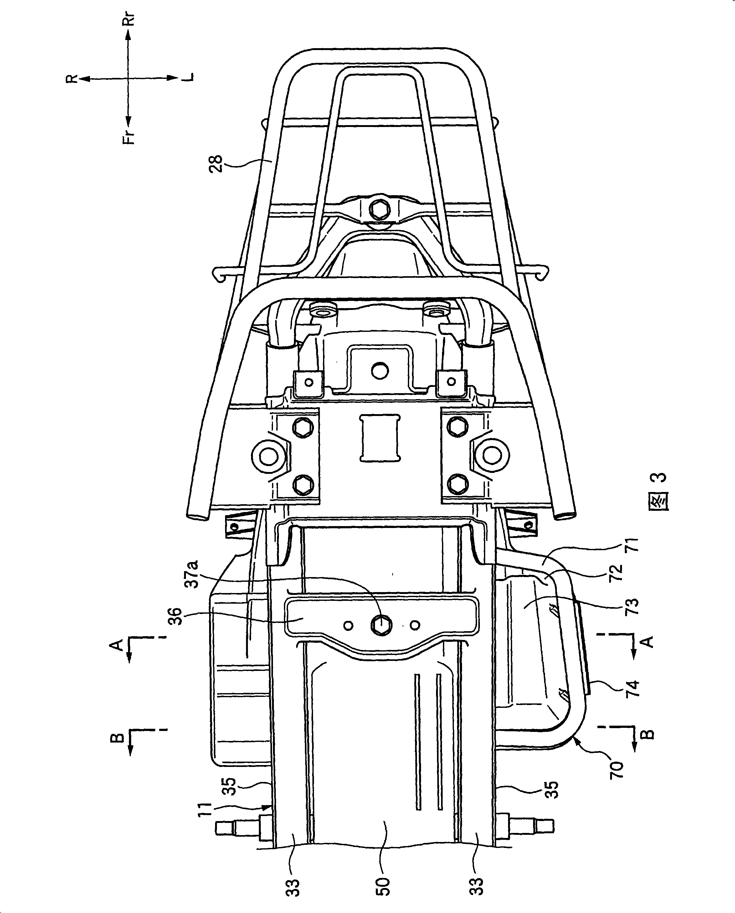 Motorcycle handle structure