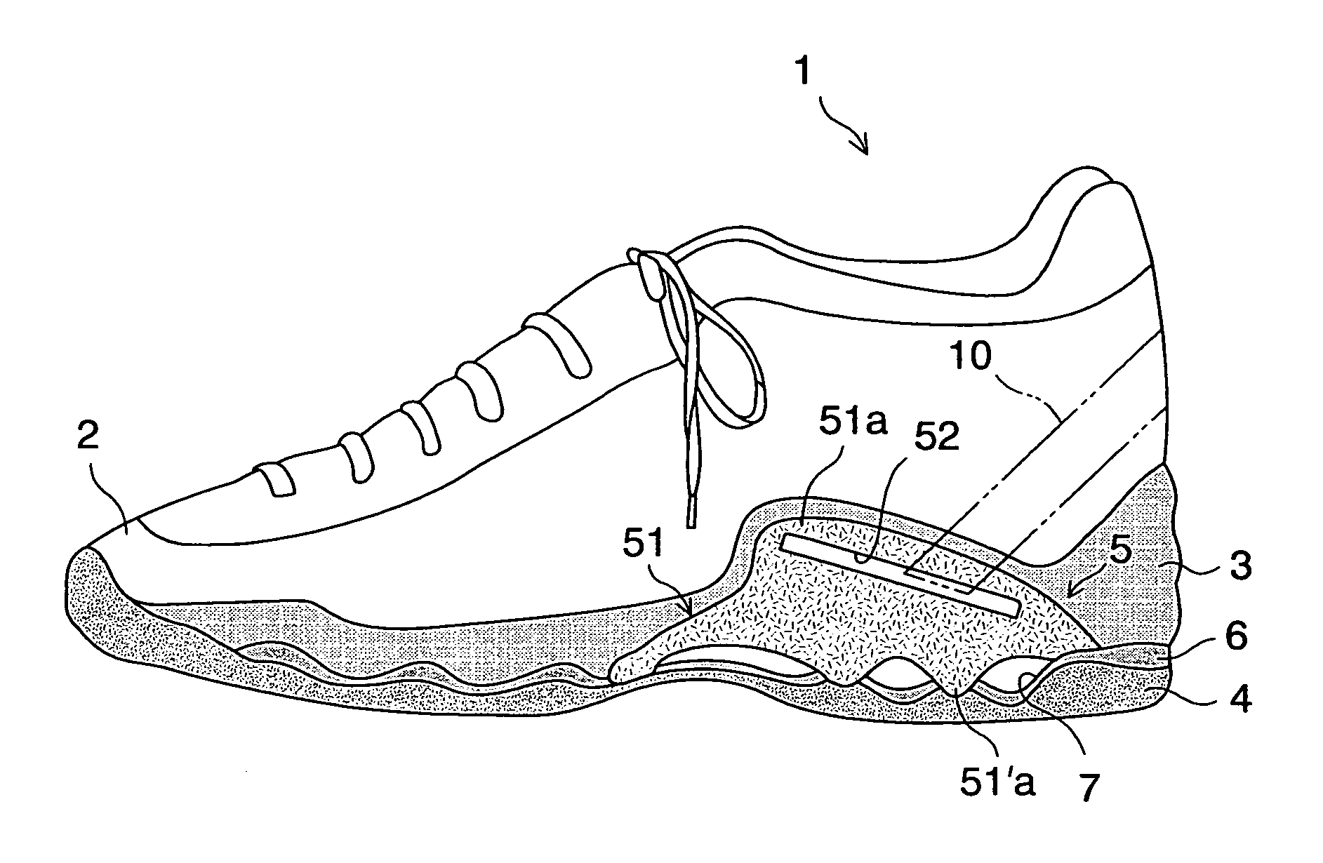 Midsole structure for an athletic shoe