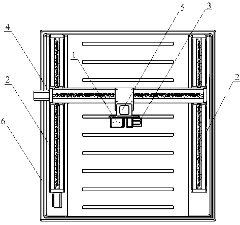 Object shelf tray self-adaptation welding device based on laser vision