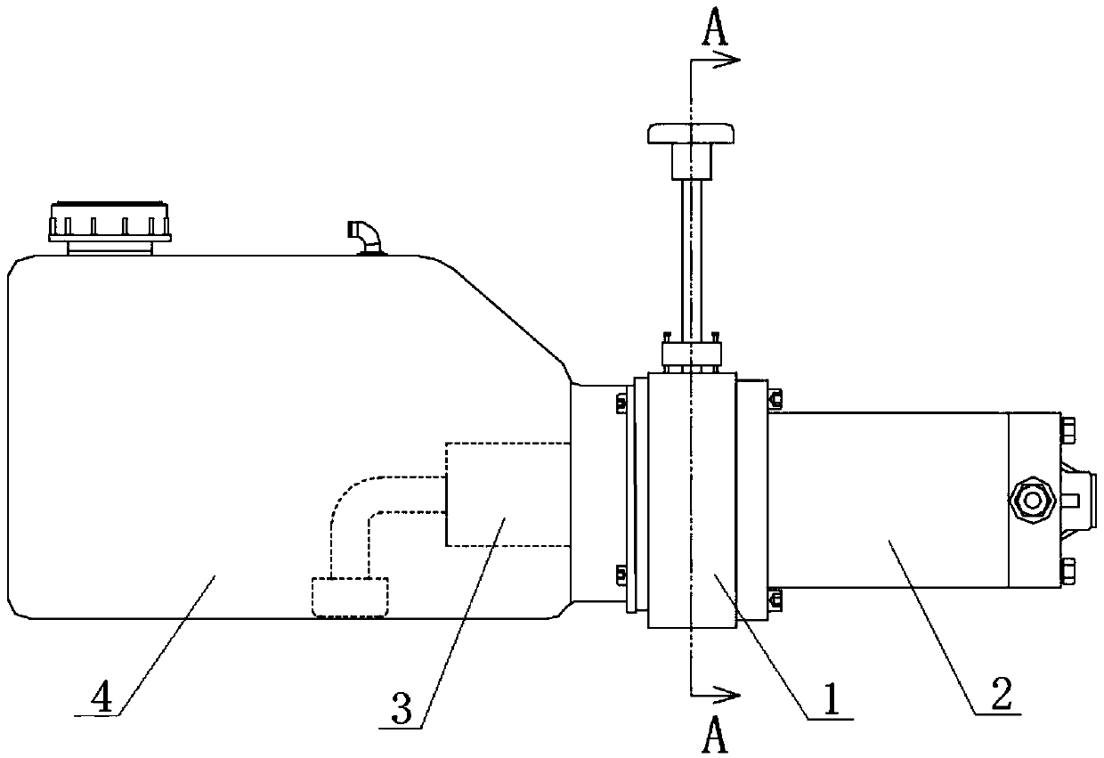 Hydraulic power unit valve block structure, hydraulic power unit and applied forklift