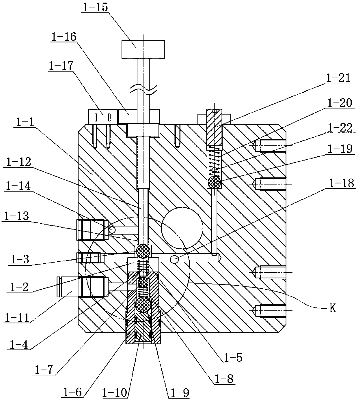 Hydraulic power unit valve block structure, hydraulic power unit and applied forklift