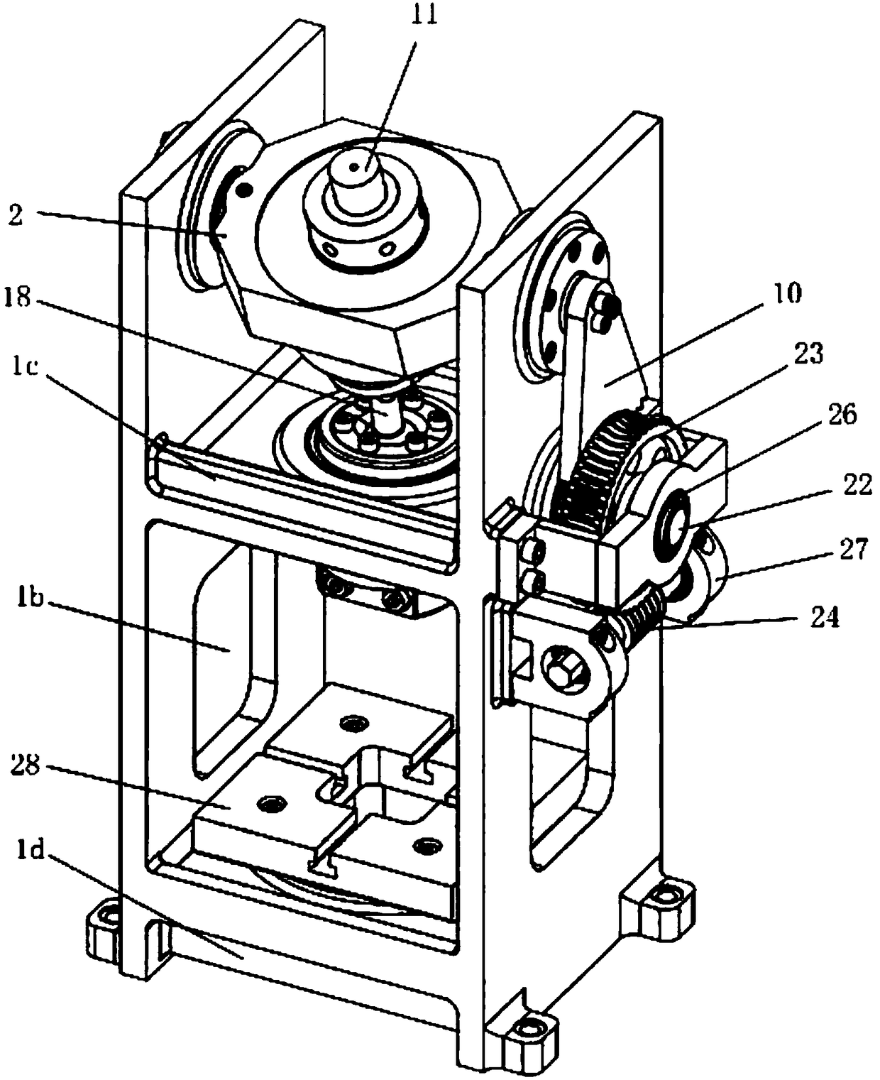 Small fast press machine driving mechanism