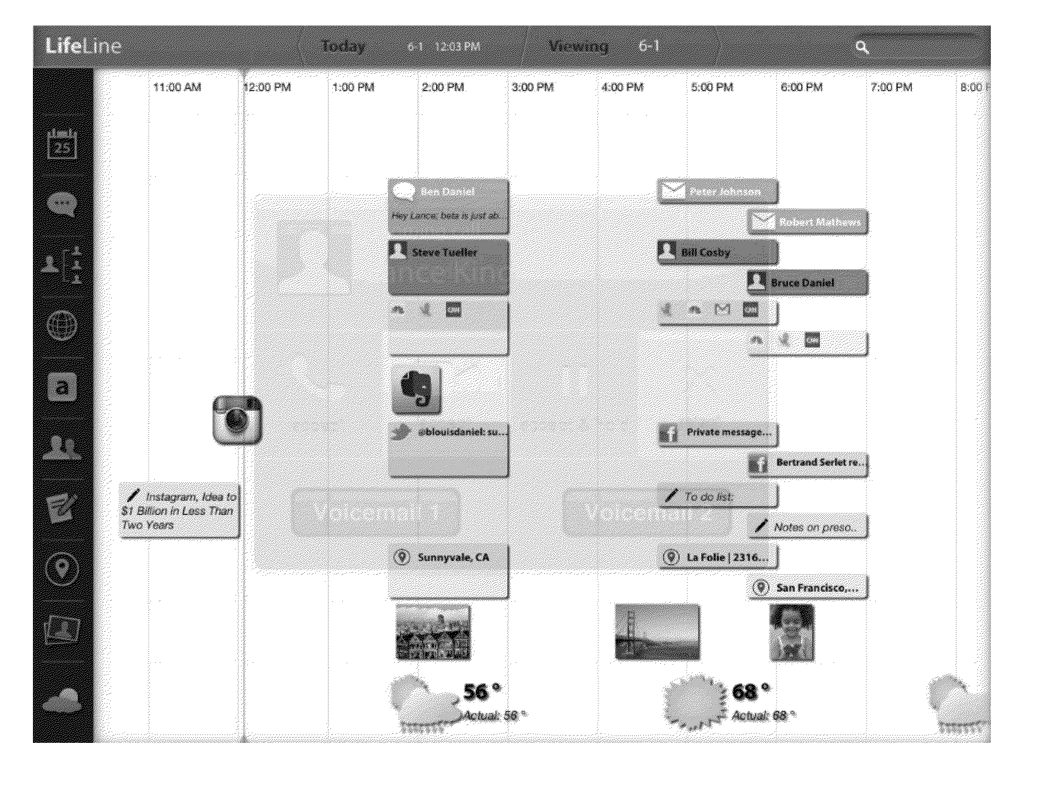 Systems and methods for a scalable, collaborative, real-time, graphical life-management interface