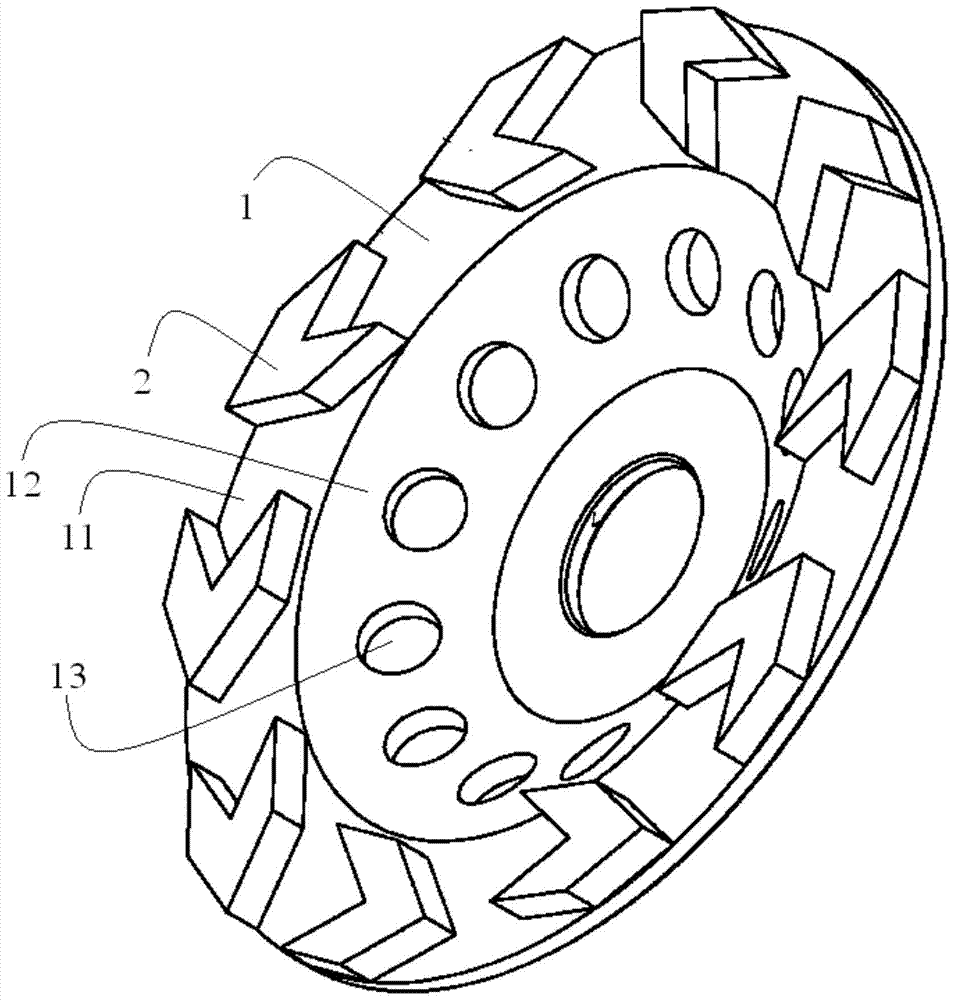 Floor grinding wheel and manufacturing method thereof