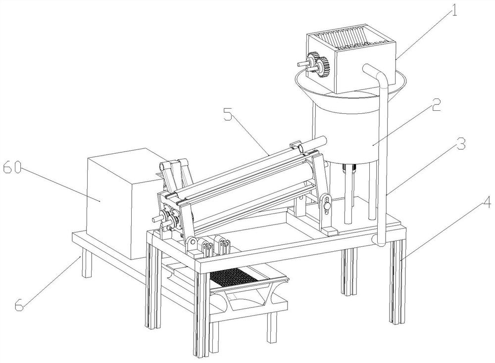 A sorting device for impurities in coal