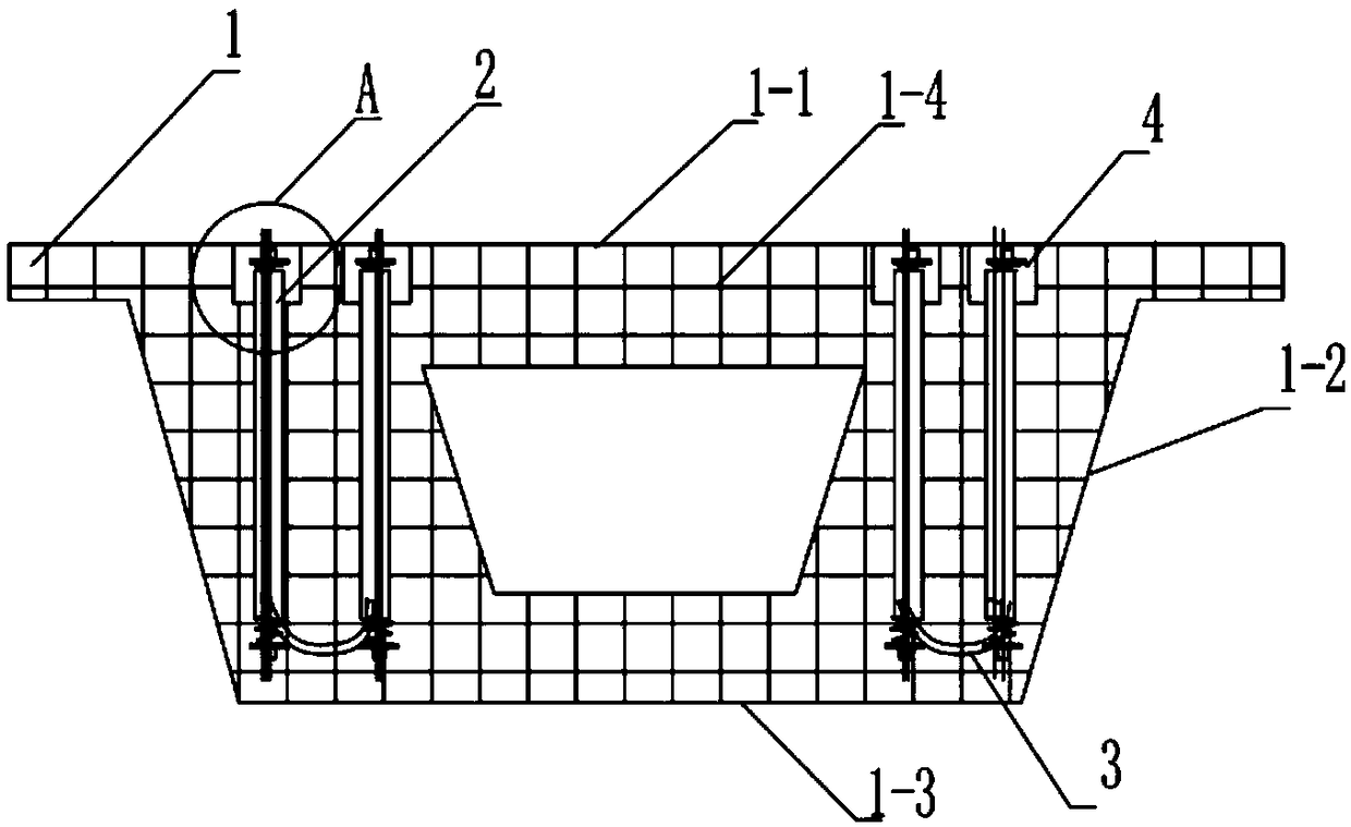 Grouting method for prestress vertical pipes for bridge box beam
