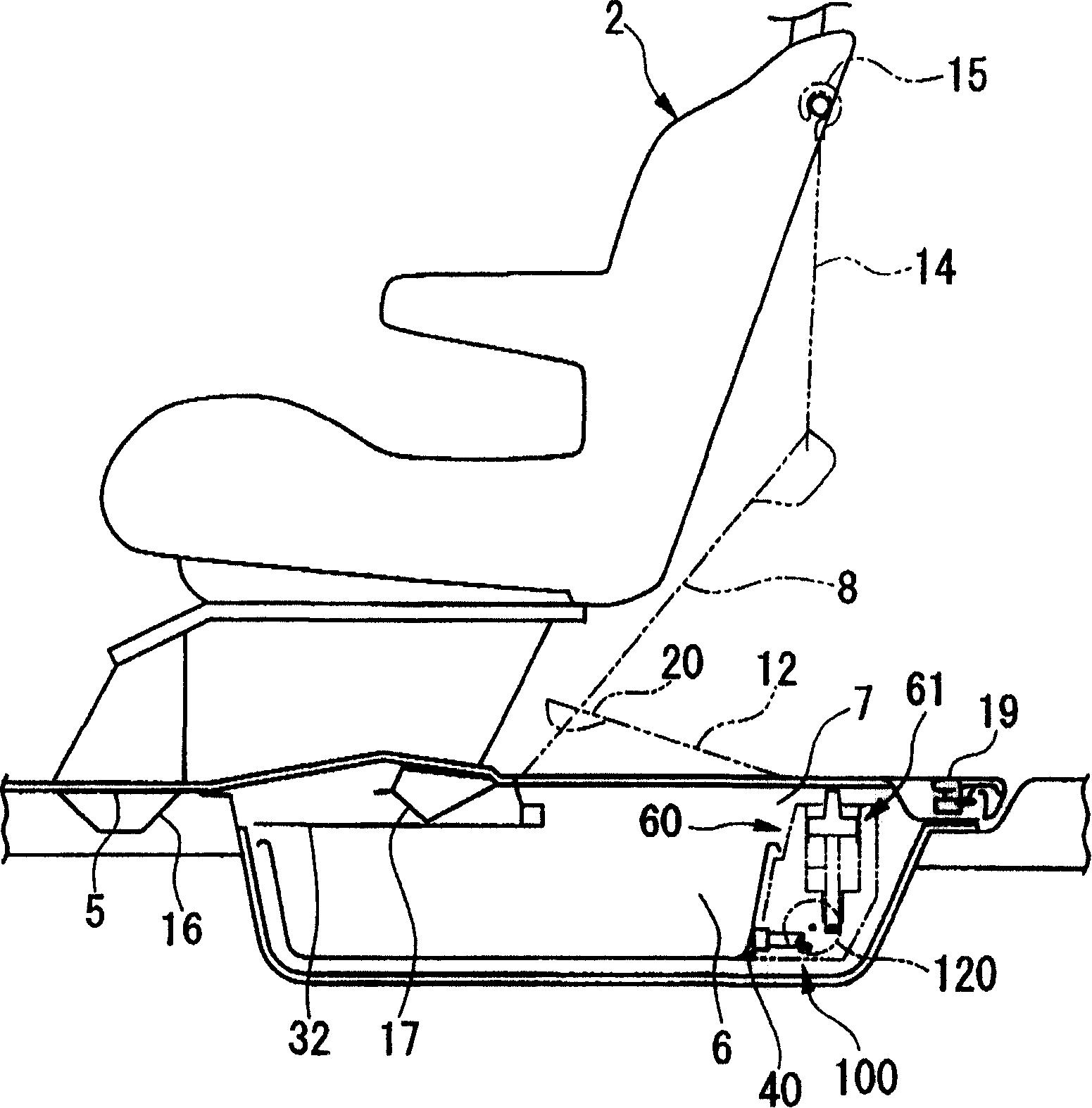 Under-floor containment tank used for vehicle