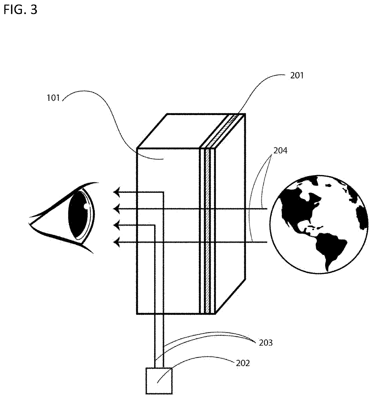 Optical layered composite having a reduced content of highly refractive layers and its application in augmented reality