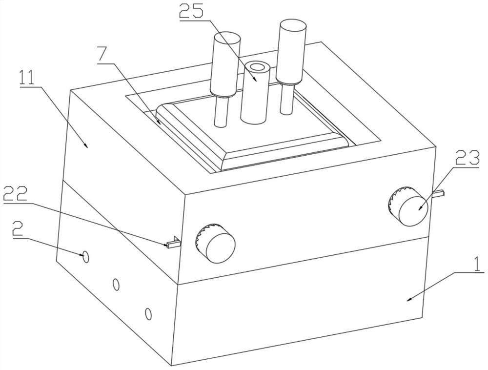 High-precision powder injection mold with locking function