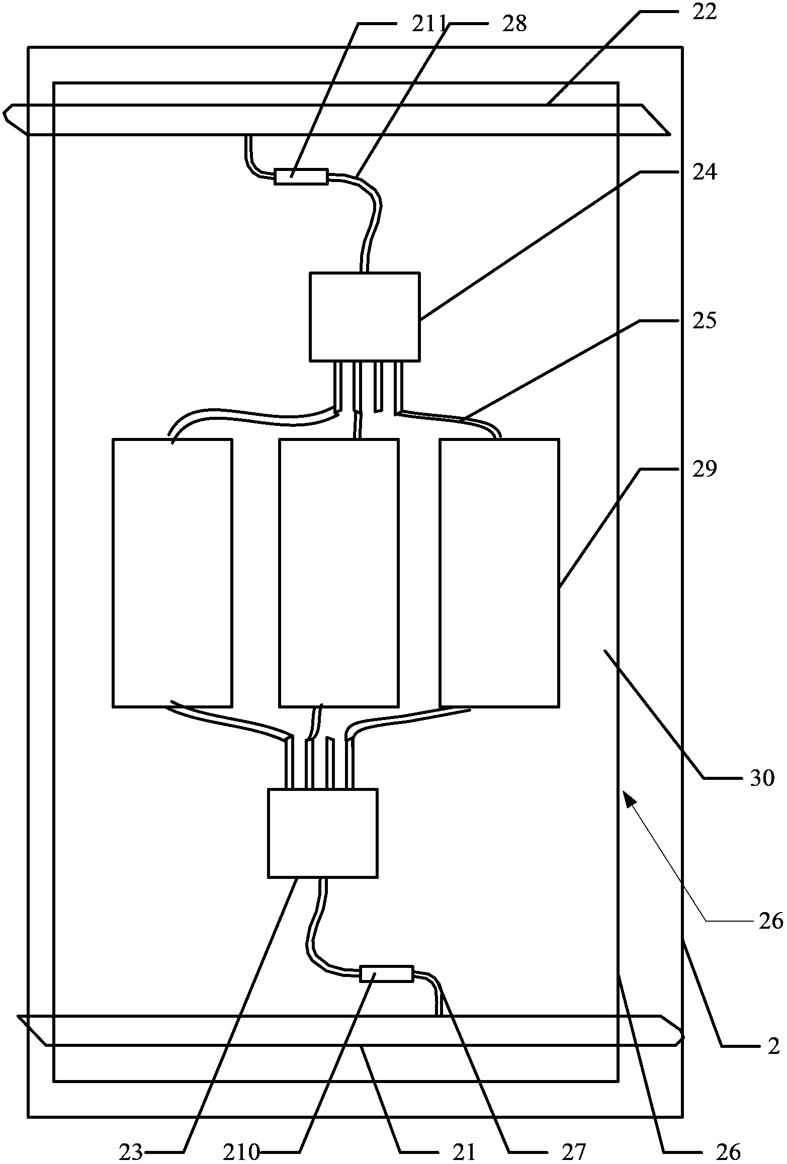 Liquid cooling system and equipment cabinet of electronic equipment