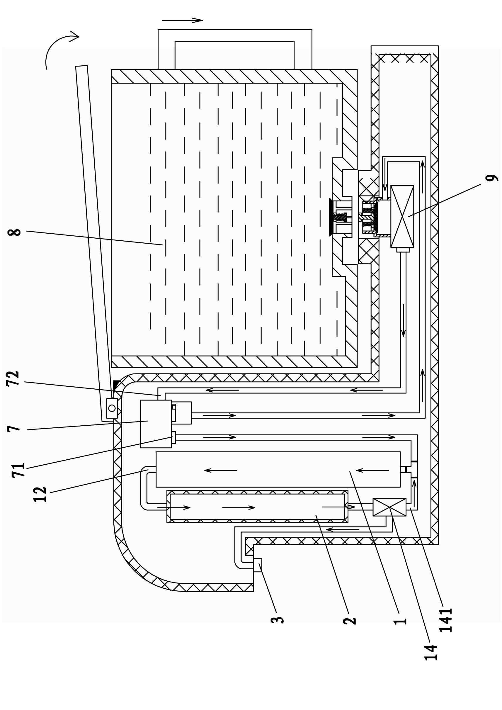 Drinking water heating device with water collecting tank