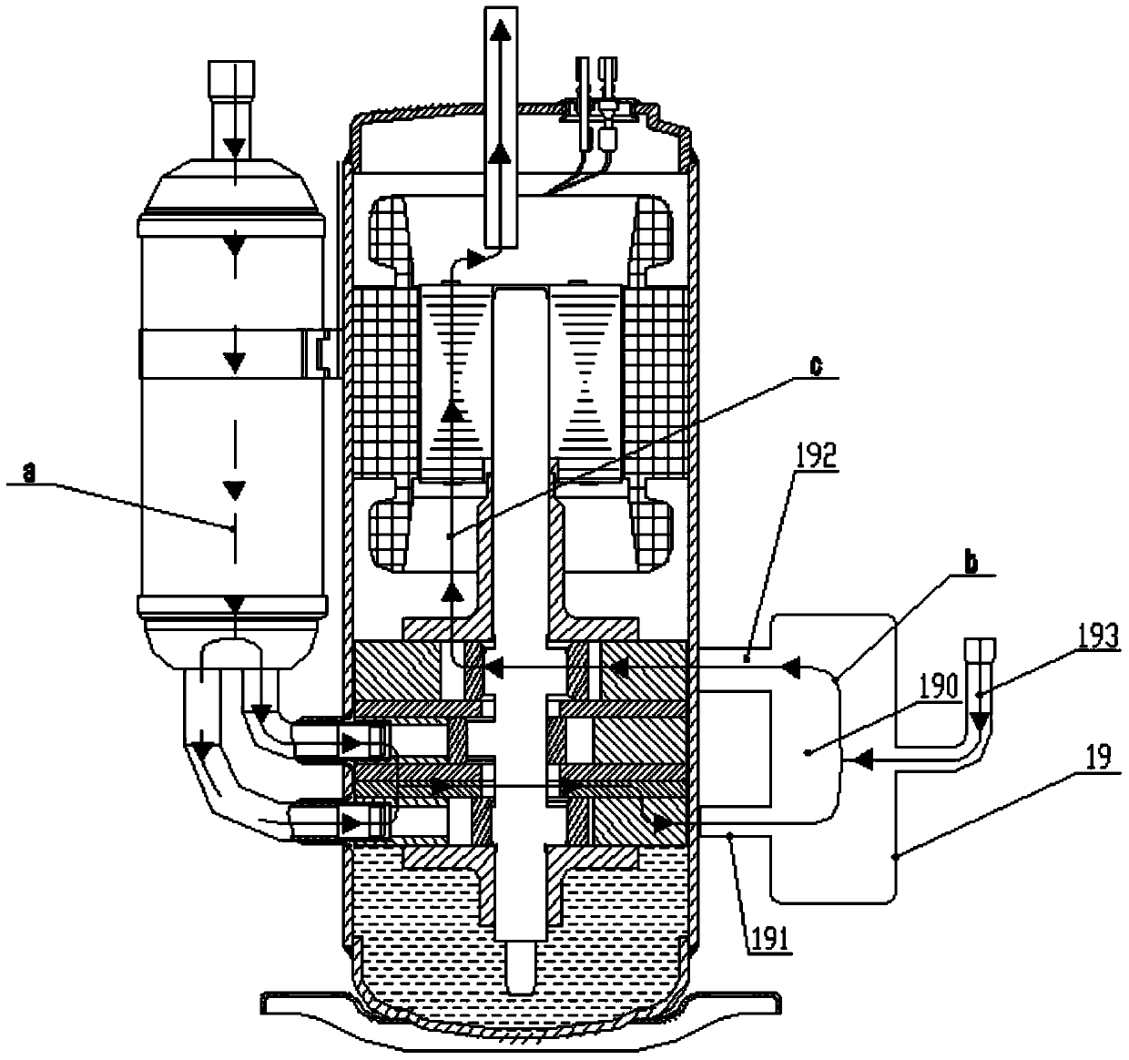 Rotary double-stage compressor