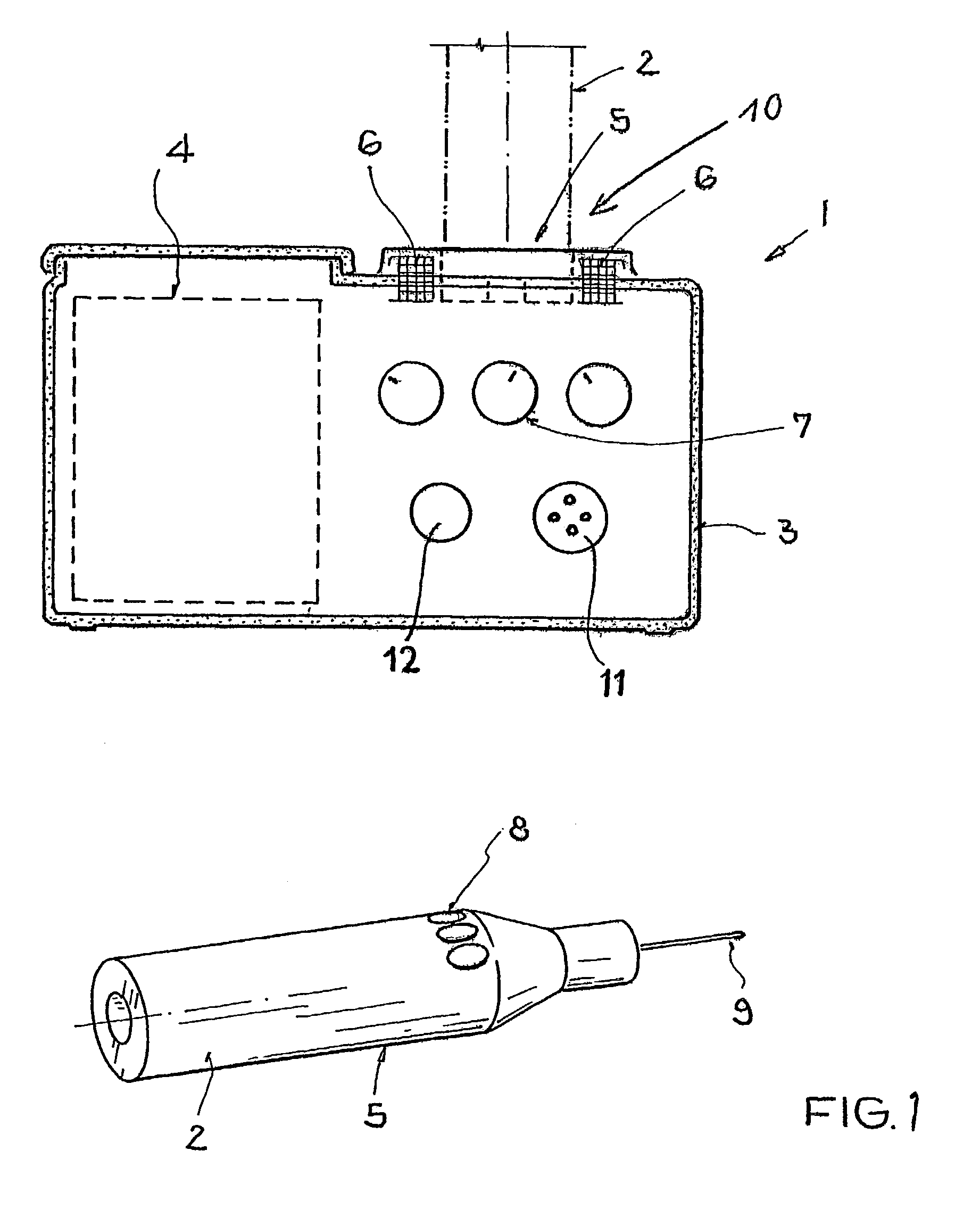 Device for supplying an electro-pen with electrical energy
