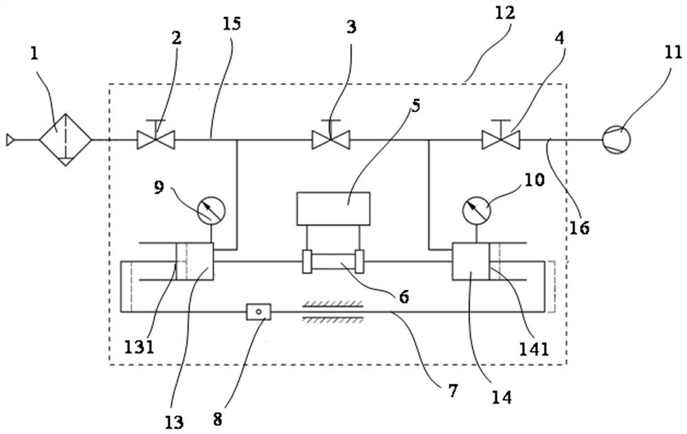 A kind of gas permeability measuring device and measuring method of dense material