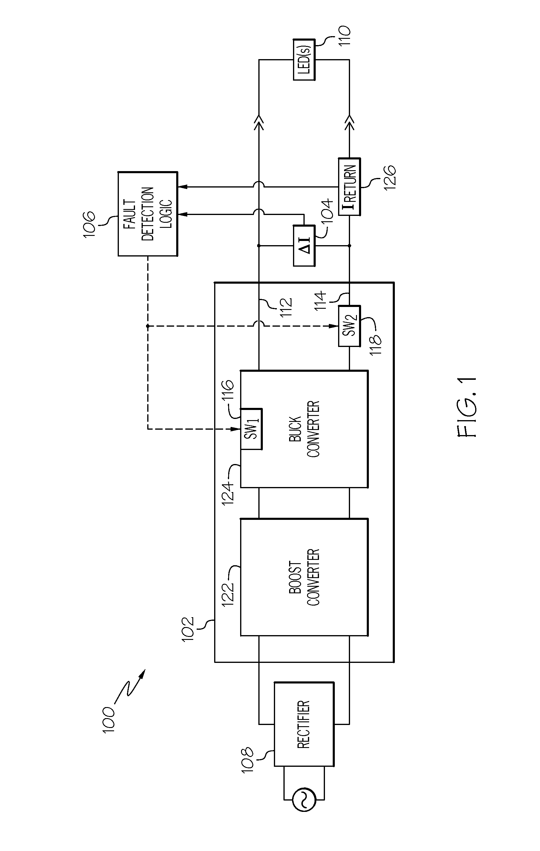 Non-isolated power supply output chassis ground fault detection and protection system