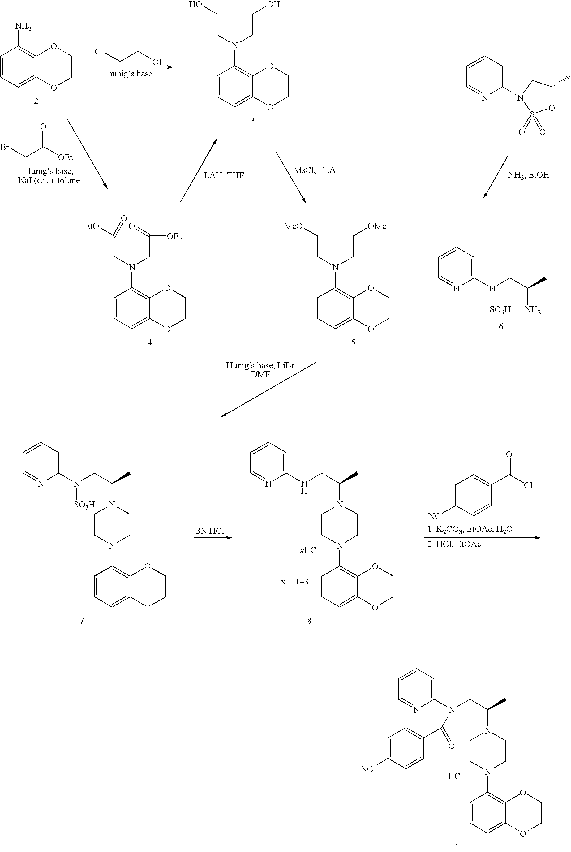 Process for preparing N-aryl-piperazine derivatives
