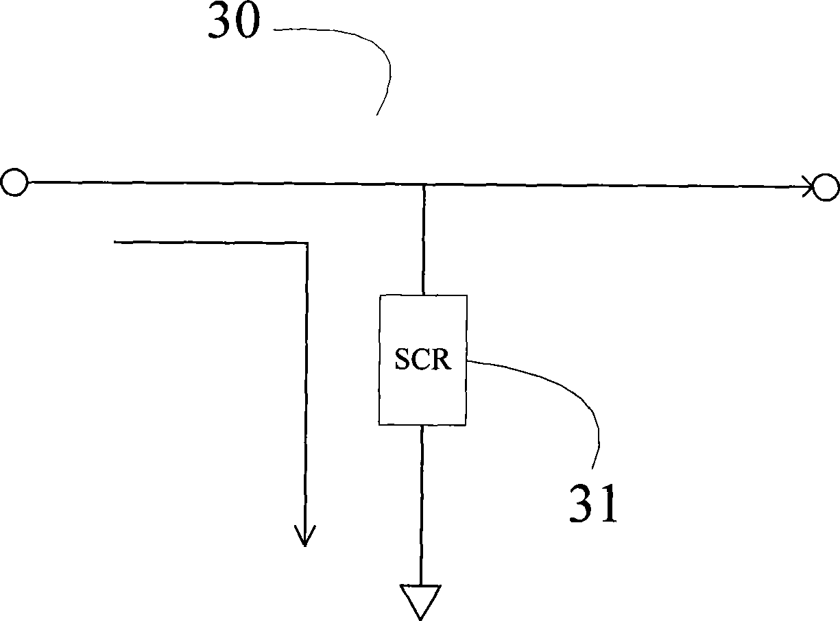 Electrostatic protection method and circuit having detection control circuit