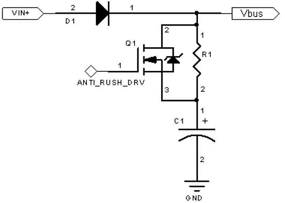 Striking prevention protection circuit for high-voltage direct current power supply circuit and realization method of striking prevention protection circuit