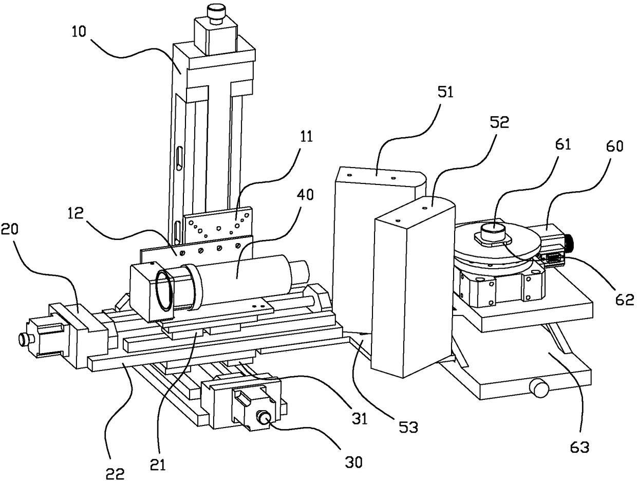 Linear array camera-based in-place grinding wheel quick full-field detection method and system