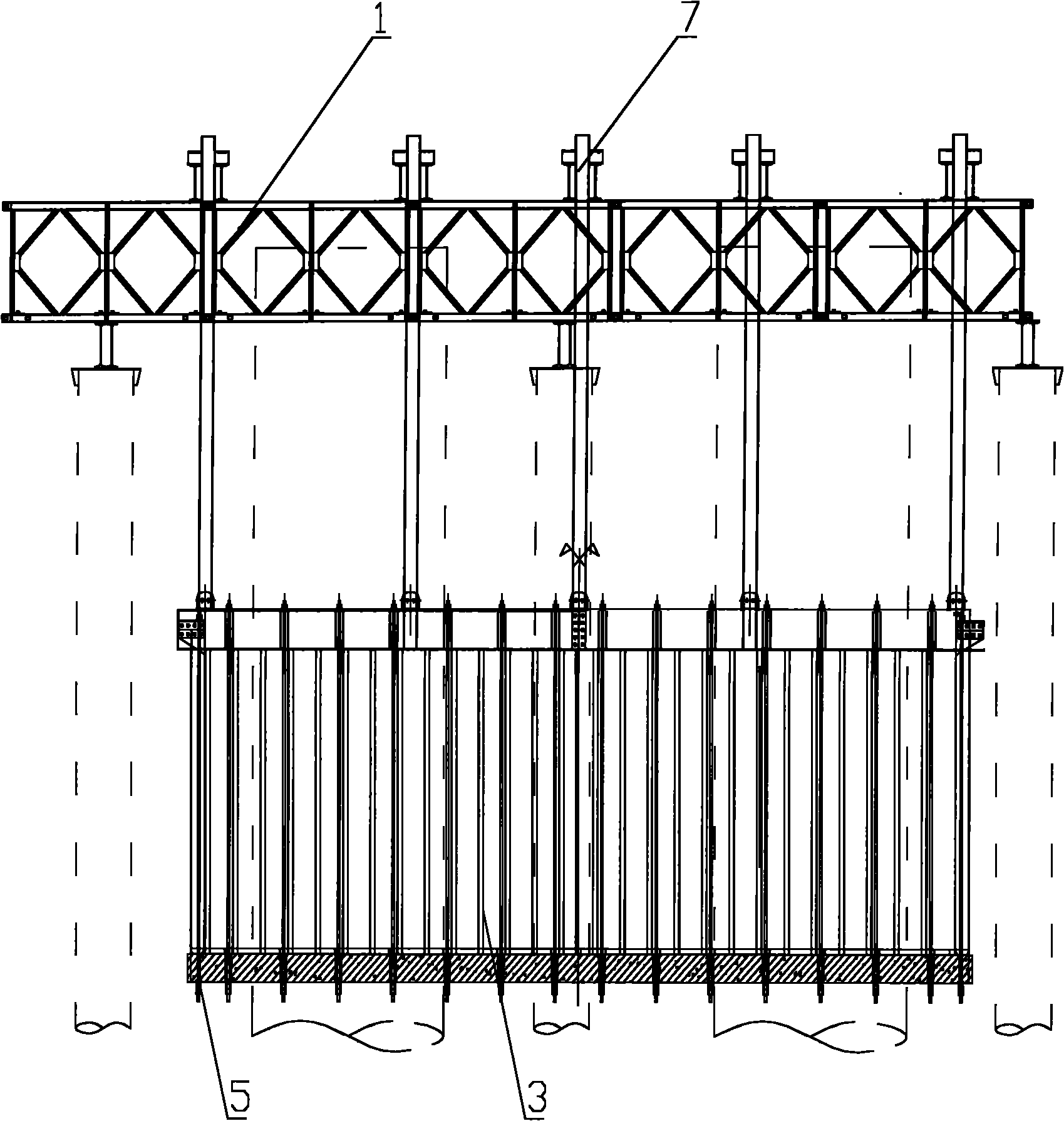 Steel-concrete structure hanging box and dismantling method thereof