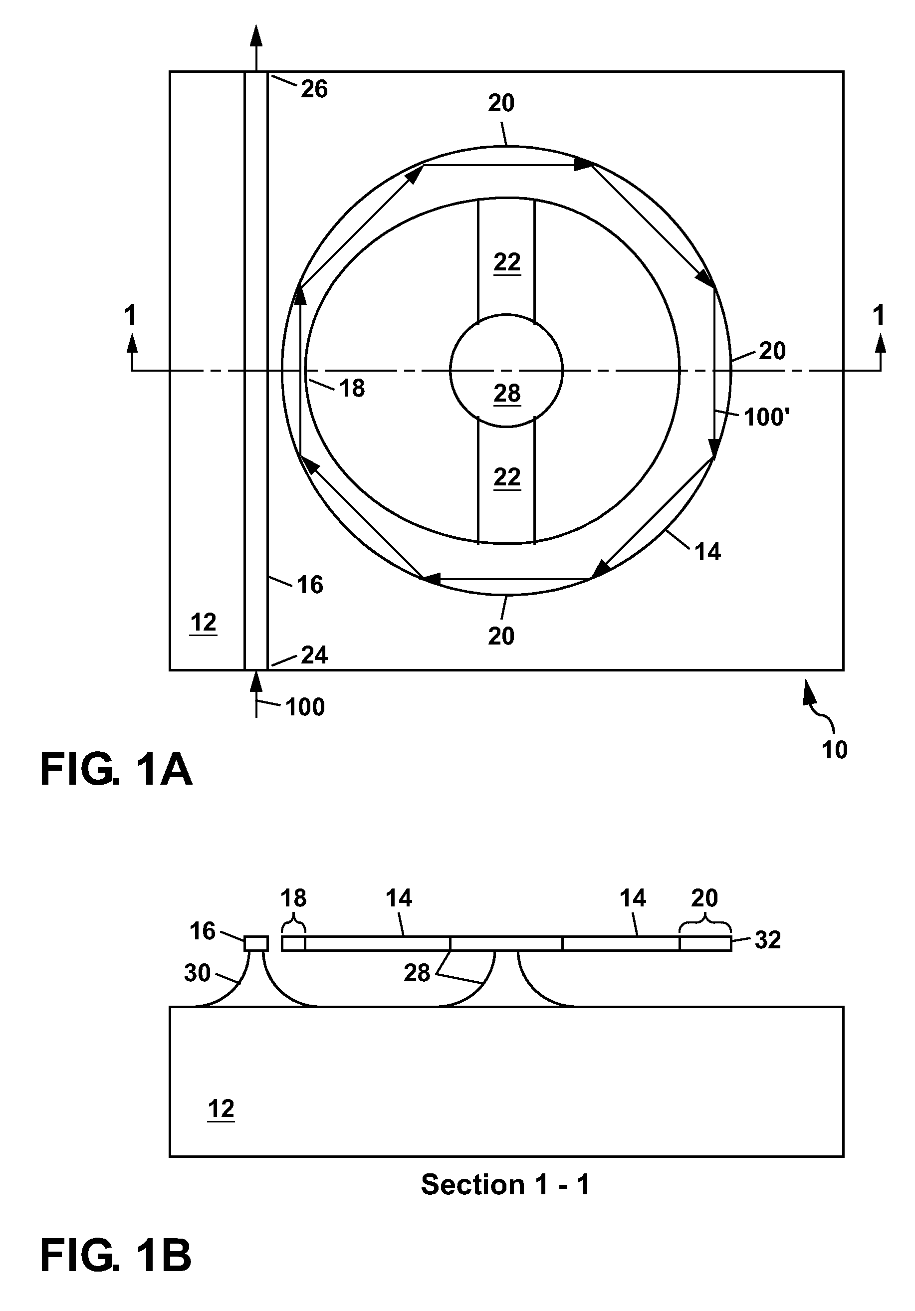 Optical waveguide device with an adiabatically-varying width