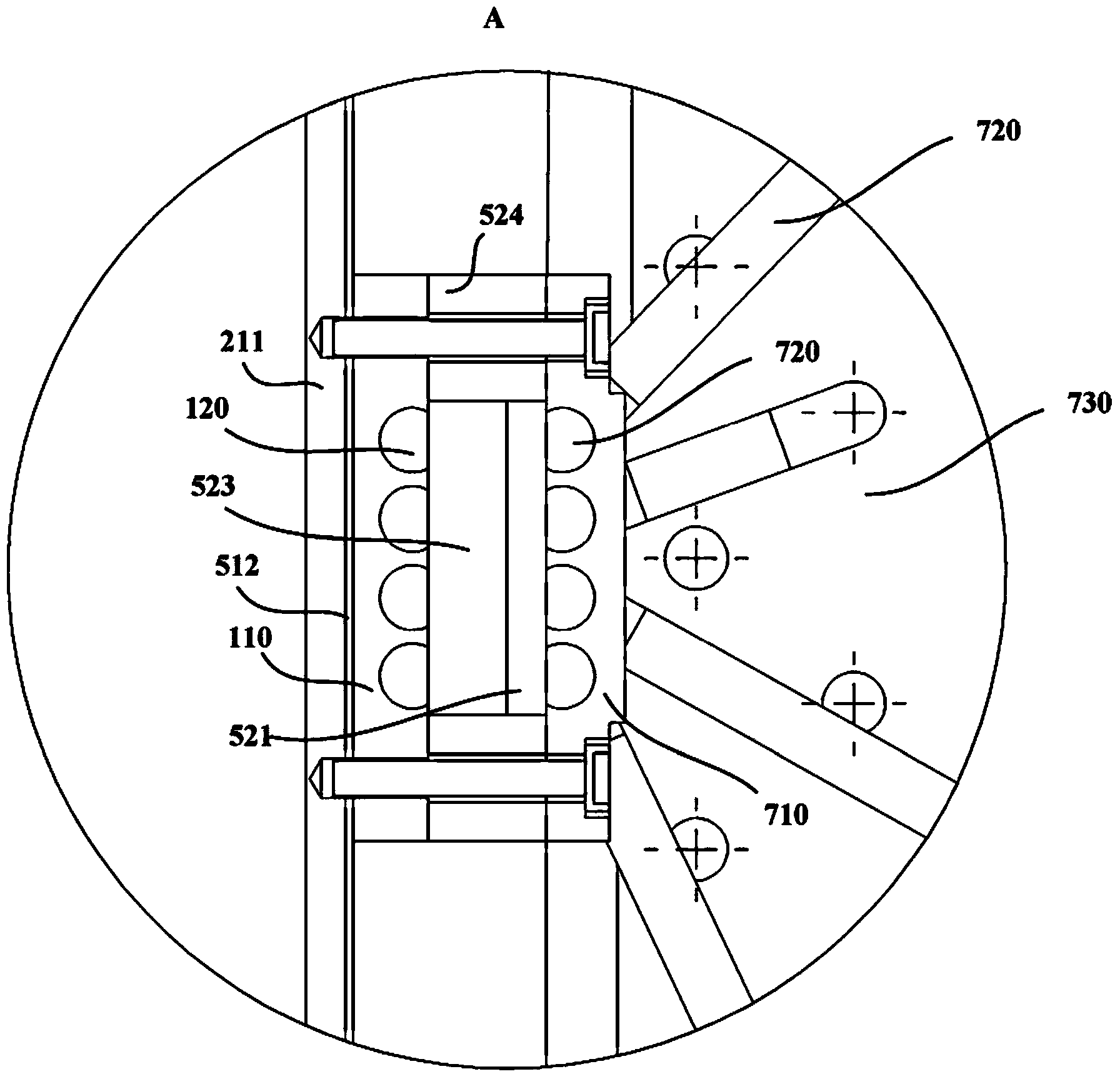 Semiconductor cooling refrigerator and hot-end heat exchange device for same
