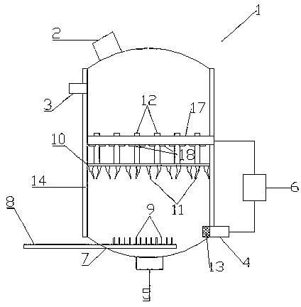 Extracting tank with built-in partition plate