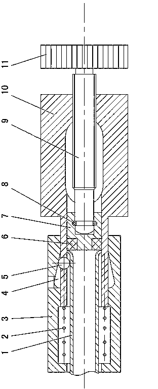 Blocking mechanism of oil level indicator pipe