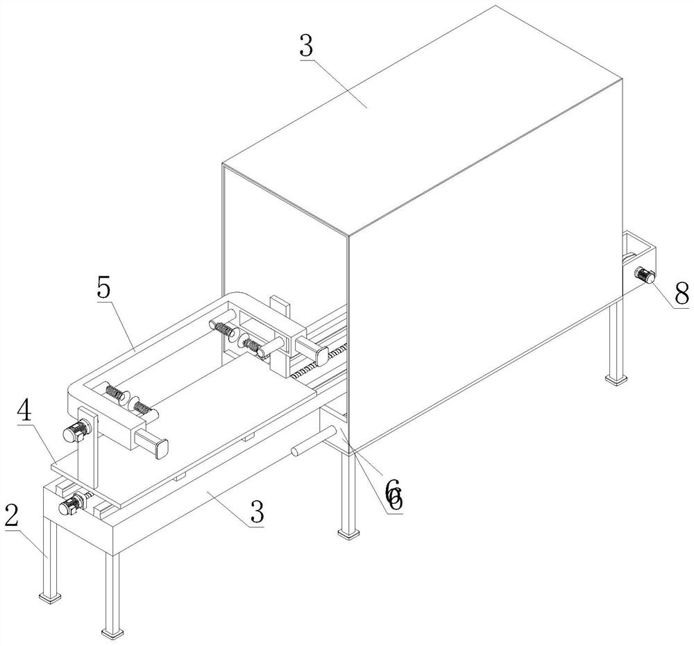 A spraying device for automobile rear fender processing