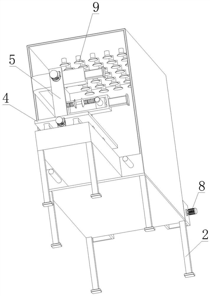 A spraying device for automobile rear fender processing