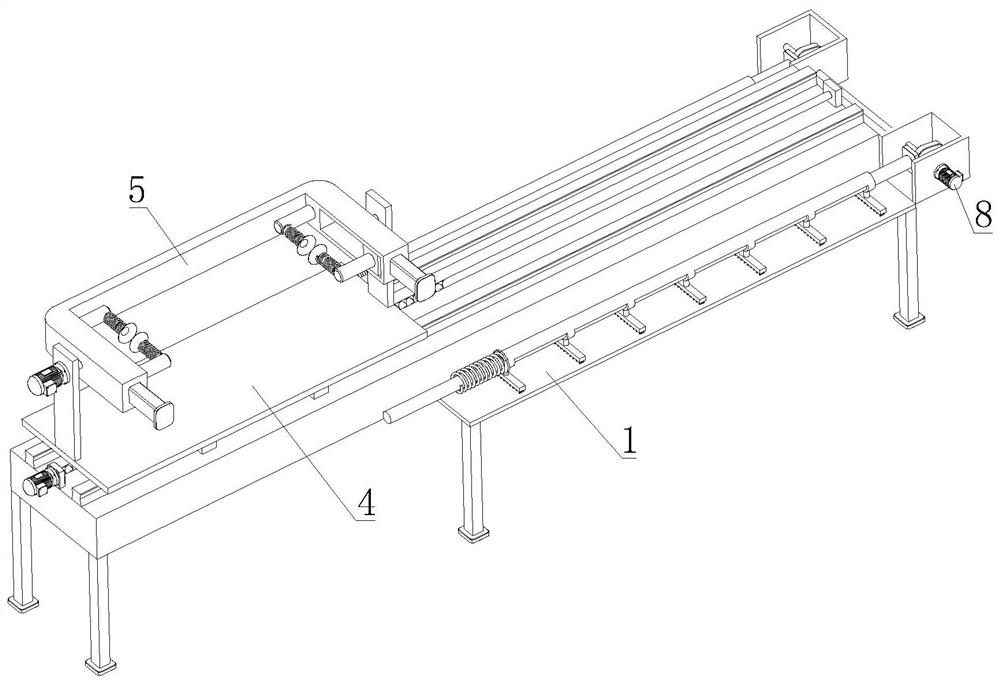 A spraying device for automobile rear fender processing