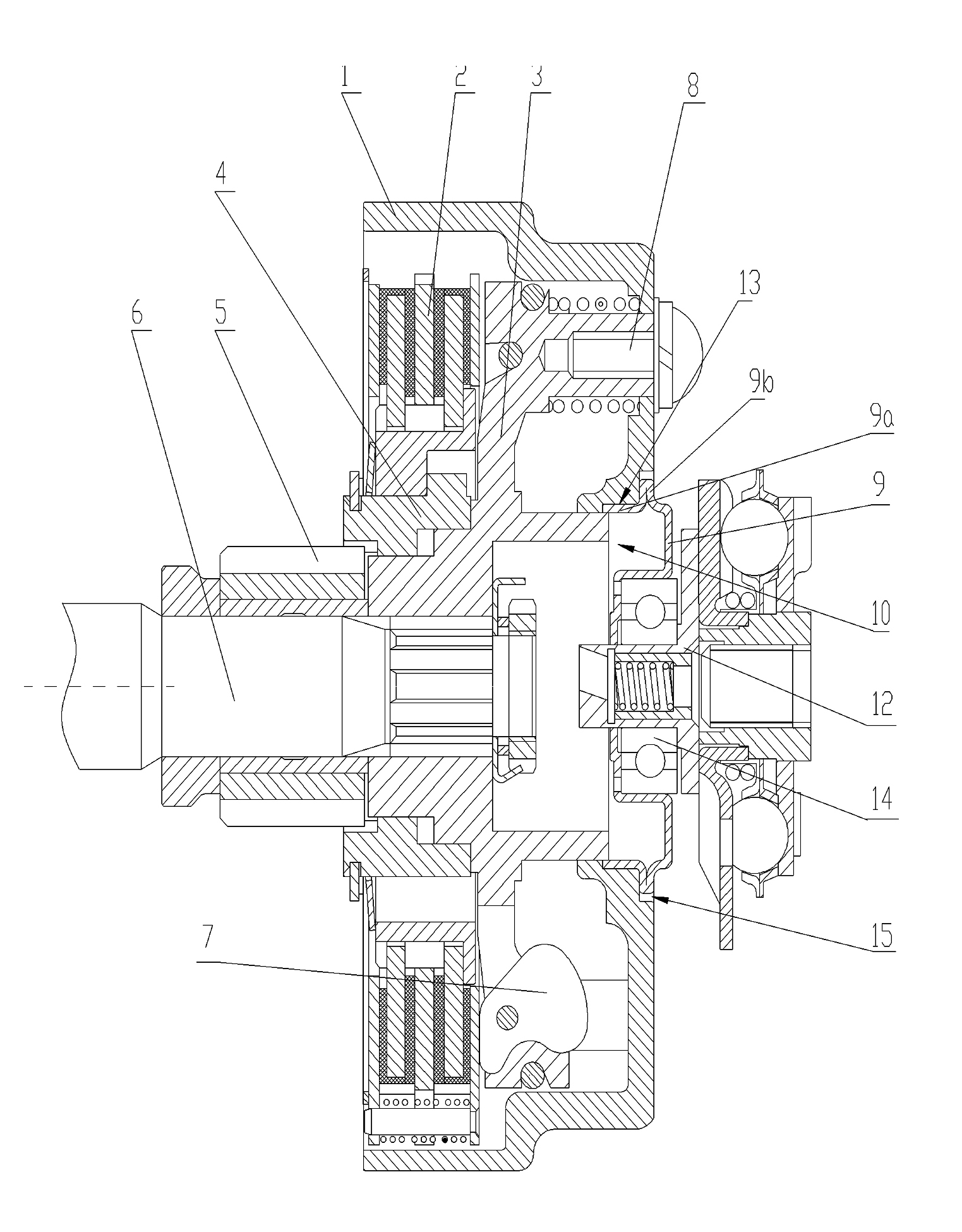 Chip friction clutch