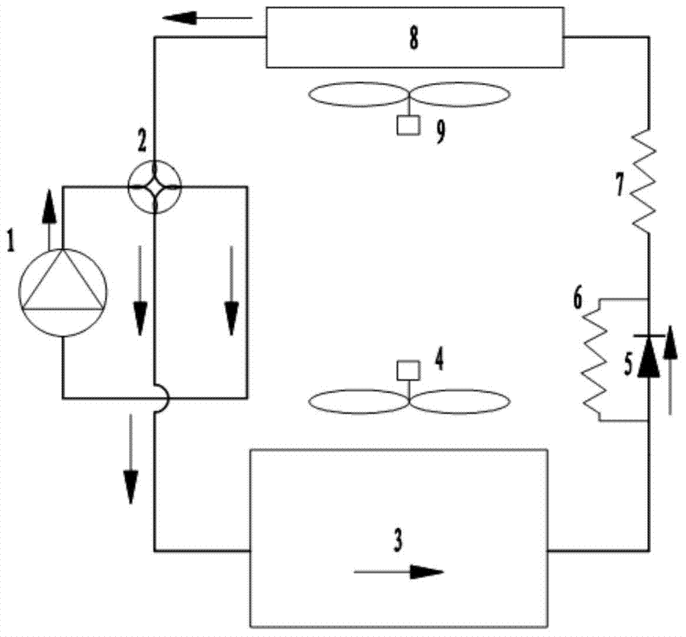 Refrigeration/heating system with inside and outside heat exchanger volume ratio variable