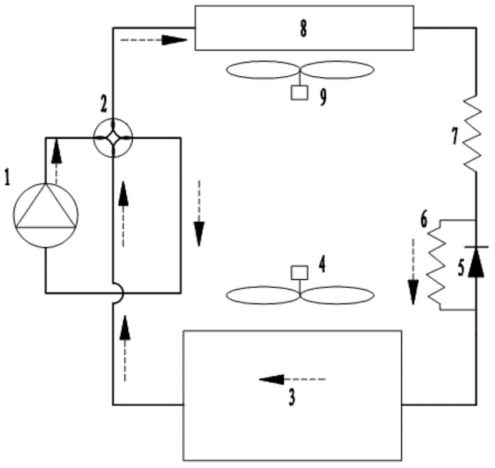 Refrigeration/heating system with inside and outside heat exchanger volume ratio variable