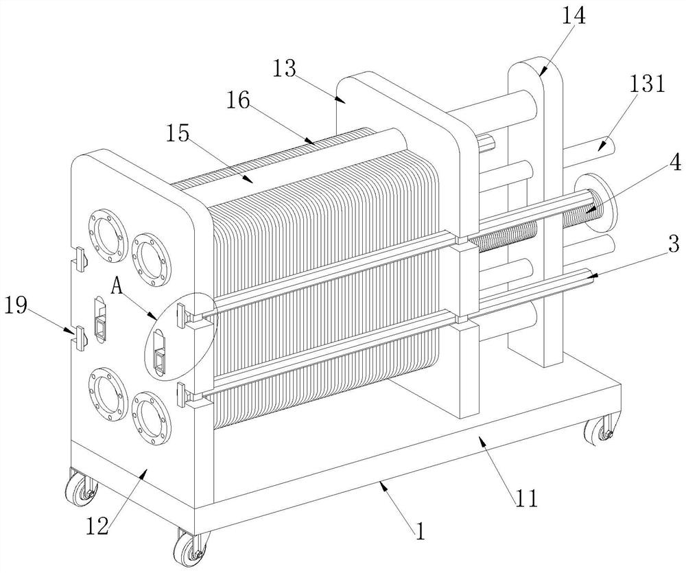 Plate heat exchanger convenient to disassemble and used for geothermal recharge system