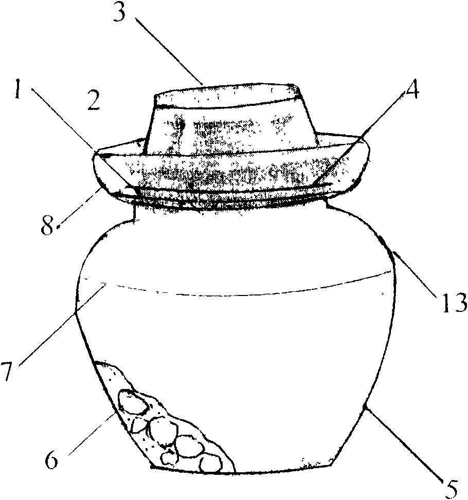 Water and magnetic dual-seal pickle jar